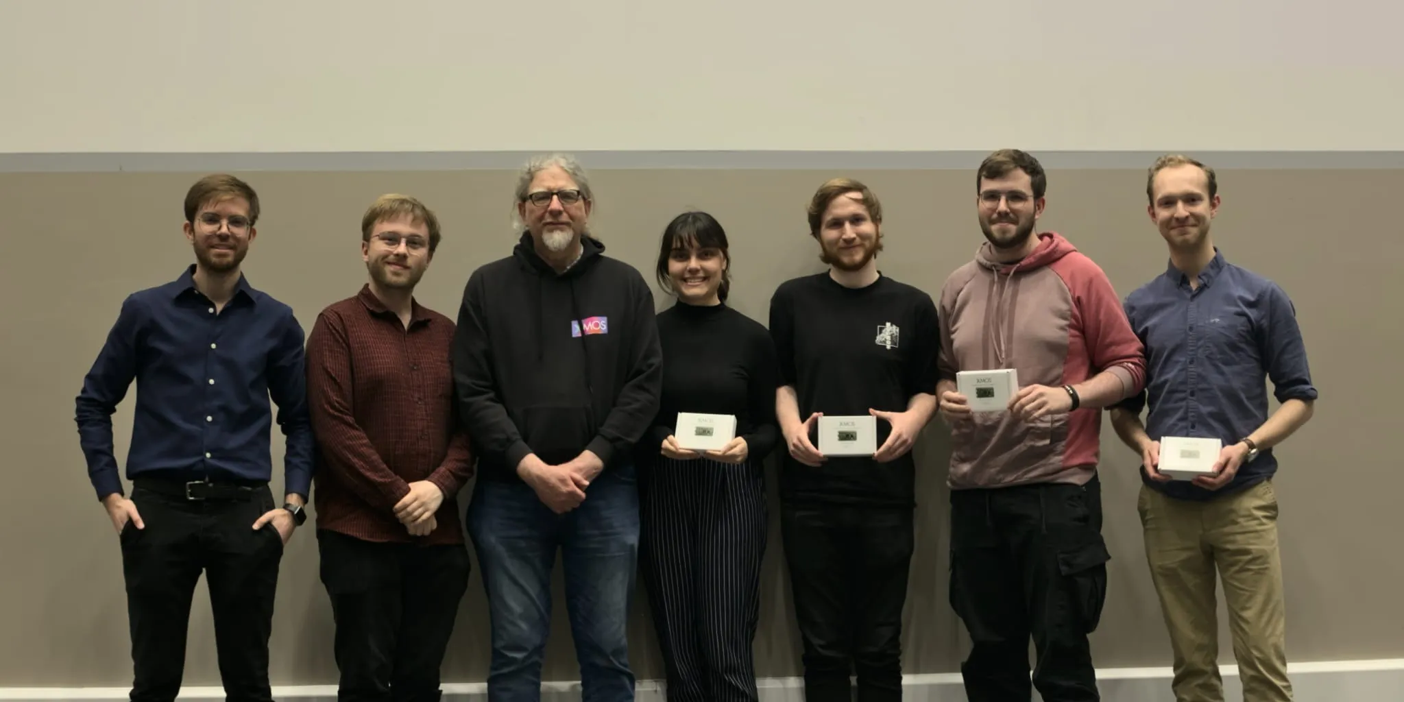 Our victory photo with the Xmos sponsors